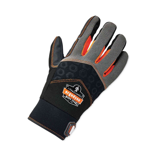 ergodyne ProFlex 9001 Full-Finger Impact Gloves, Black, Small, Pair (17772)