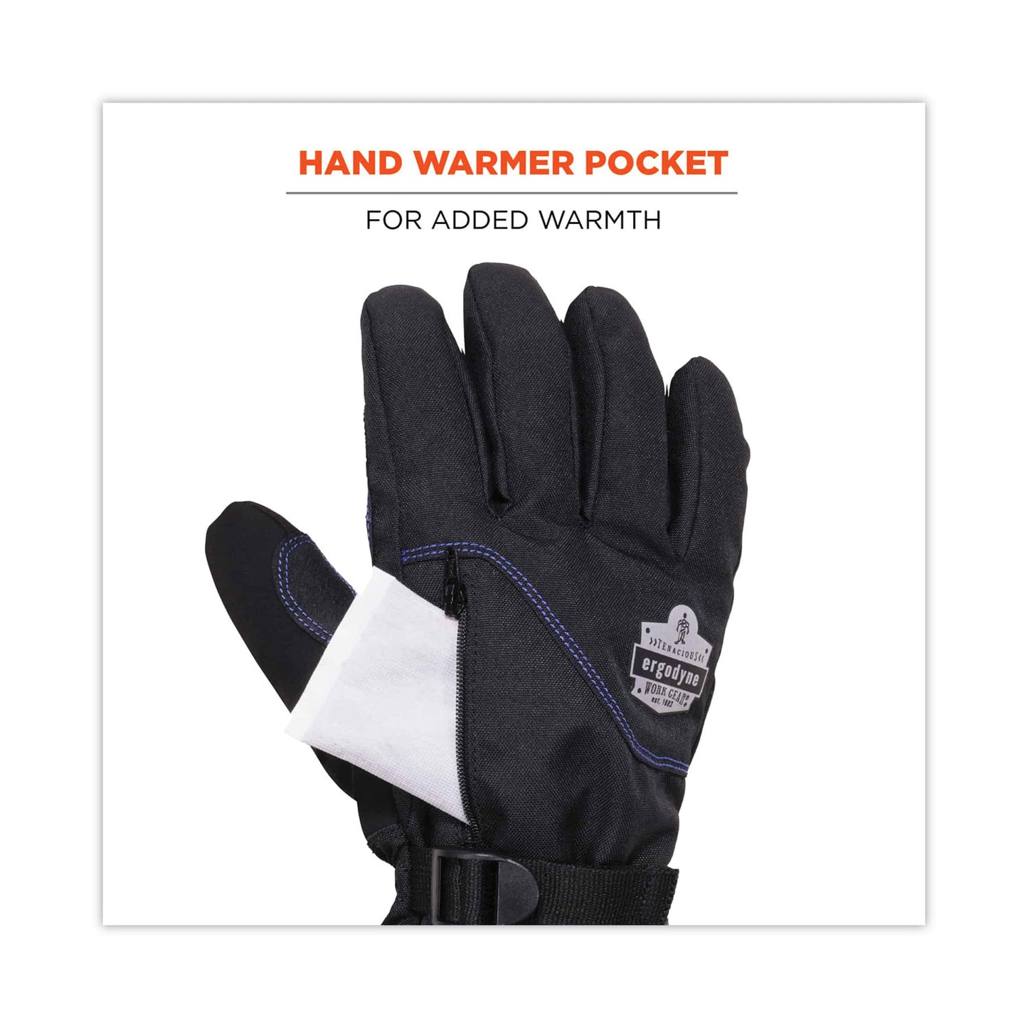 ergodyne ProFlex 825WP Thermal Waterproof Winter Work Gloves, Black, Small, Pair (17602)