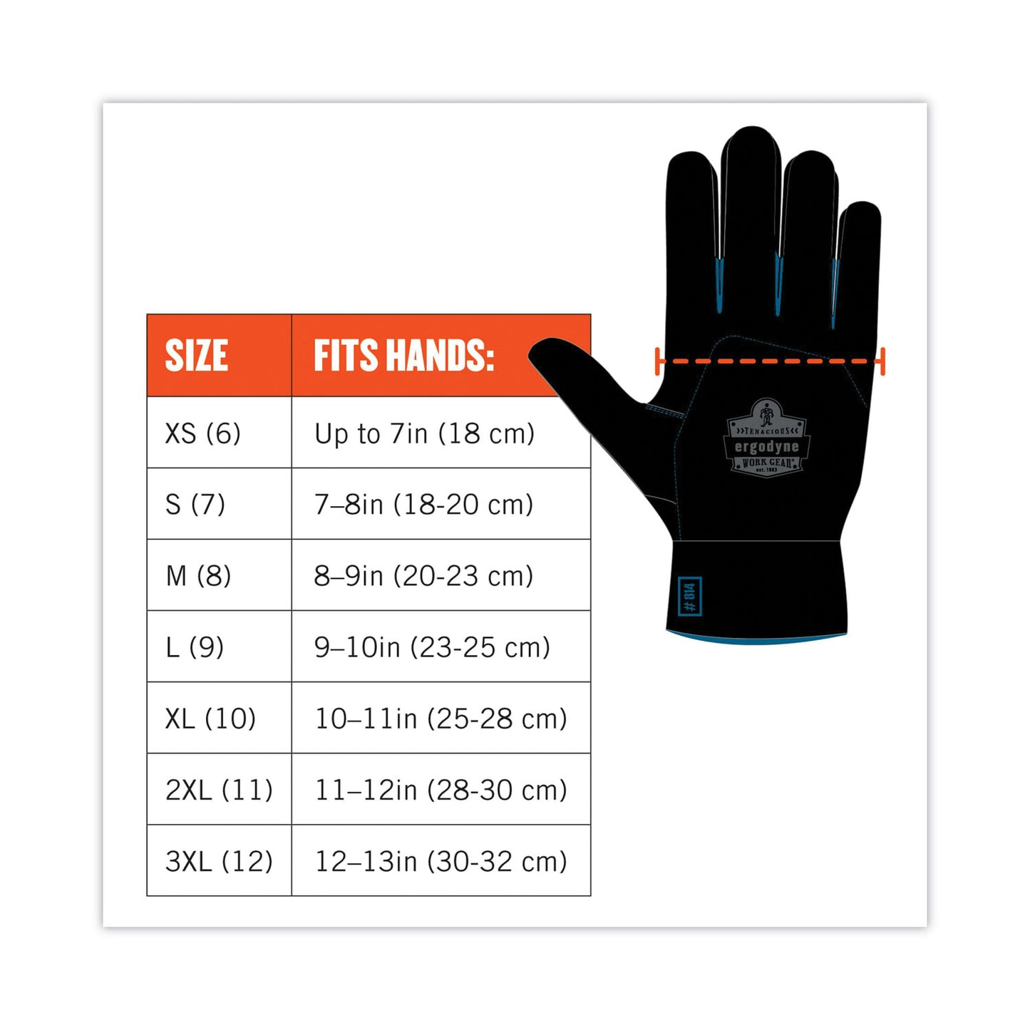 ergodyne ProFlex 819WP Extreme Thermal WP Gloves, Black, Medium, Pair (17613)