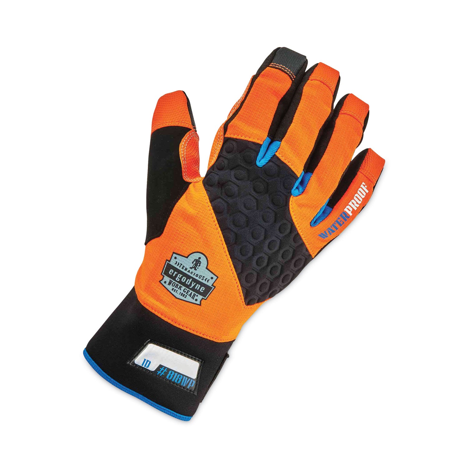 ergodyne ProFlex 818WP Thermal WP Gloves with Tena-Grip, Orange, Small, Pair (17392)