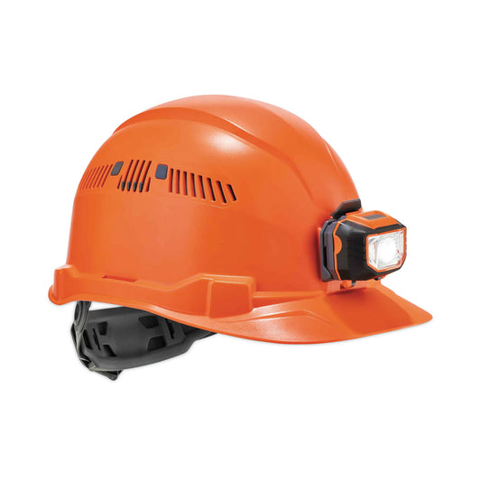 ergodyne Skullerz 8972LED Class C Hard Hat Cap Style with LED Light, Orange (60147)