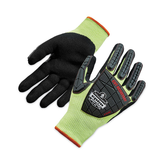 ergodyne ProFlex 7141 ANSI A4 DIR Nitrile-Coated CR Gloves, Lime, 2X-Large, Pair (17916)