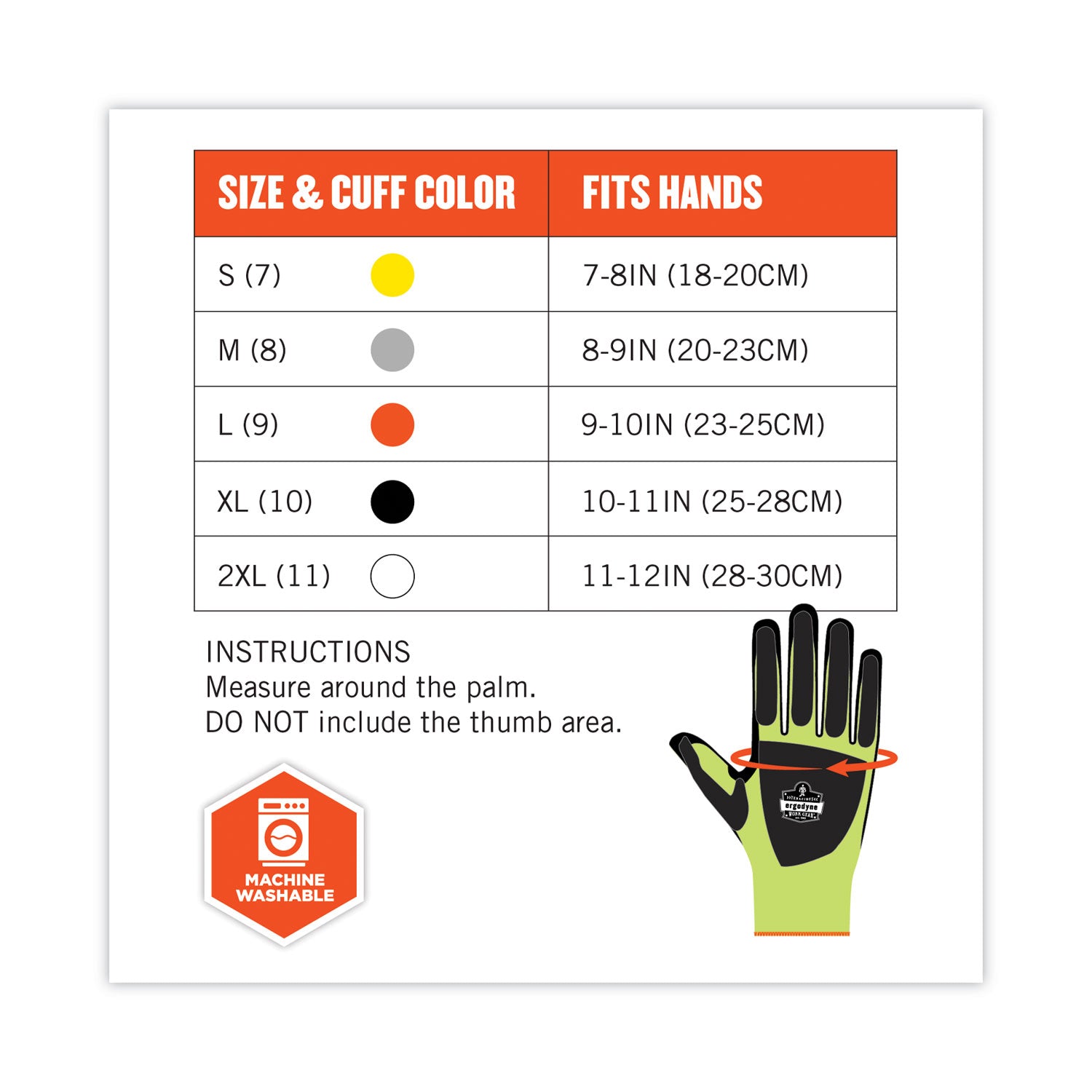 ergodyne ProFlex 7141 ANSI A4 DIR Nitrile-Coated CR Gloves, Lime, 2X-Large, Pair (17916)