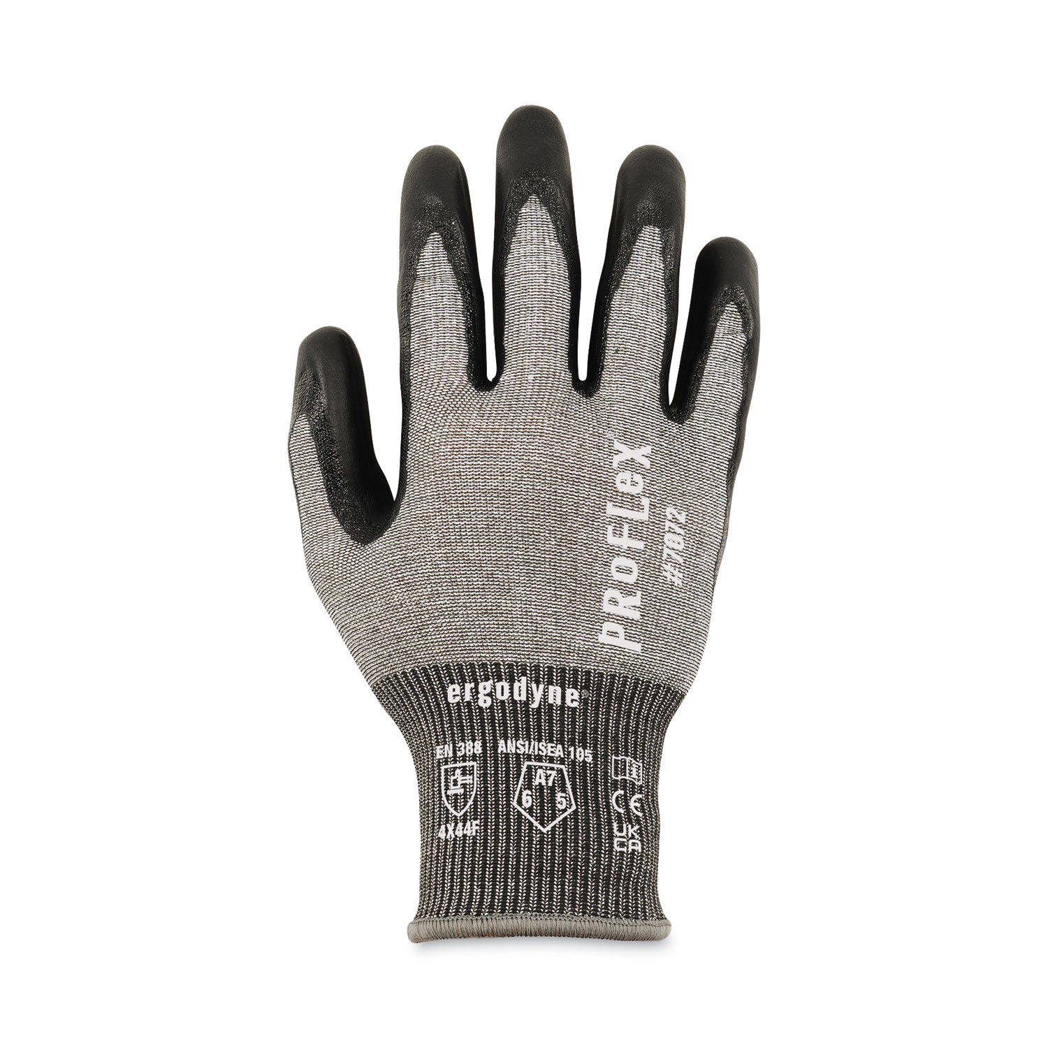 ergodyne ProFlex 7072 ANSI A7 Nitrile-Coated CR Gloves, Gray, Medium, 12 Pairs/Pack (10303)