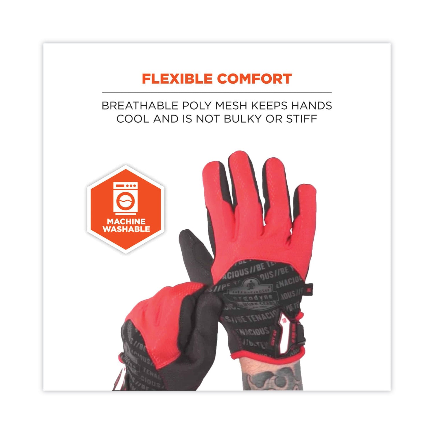 ergodyne ProFlex 812CR6 ANSI A6 Utility and CR Gloves, Black, Medium, Pair (17923)