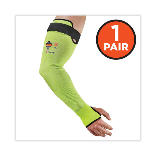 ergodyne ProFlex 7941-PR CR Protective Arm Sleeve, 22", Lime, Pair (17945)