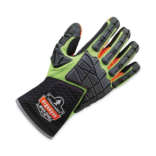 ergodyne ProFlex 925F(x) Standard Dorsal Impact-Reducing Gloves, Black/Lime, 2X-Large, Pair (17906)