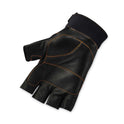 ergodyne ProFlex 901 Half-Finger Leather Impact Gloves, Black, Small, Pair (17782)