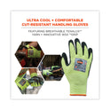 ergodyne ProFlex 7041 ANSI A4 Nitrile-Coated CR Gloves, Lime, Large, Pair (17814)