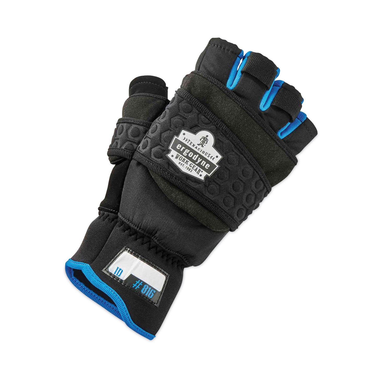 ergodyne ProFlex 816 Thermal Flip-Top Gloves, Black, Medium, Pair (17343)