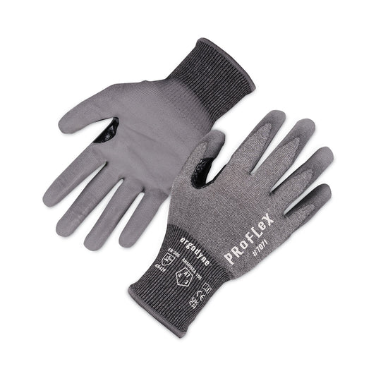 ergodyne ProFlex 7071 ANSI A7 PU Coated CR Gloves, Gray, Medium, 12 Pairs/Pack (18063)