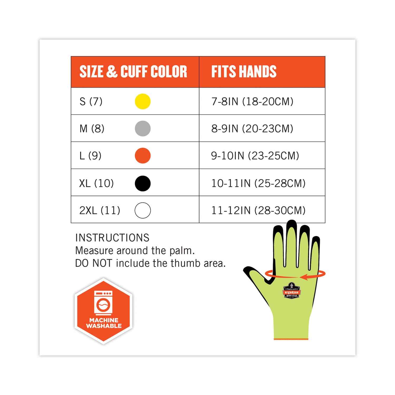 ergodyne ProFlex 7041 ANSI A4 Nitrile-Coated CR Gloves, Lime, Large, Pair (17814)