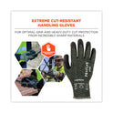 ergodyne ProFlex 7070 ANSI A7 Nitrile Coated CR Gloves, Green, X-Large, 12 Pairs/Pack (18035)