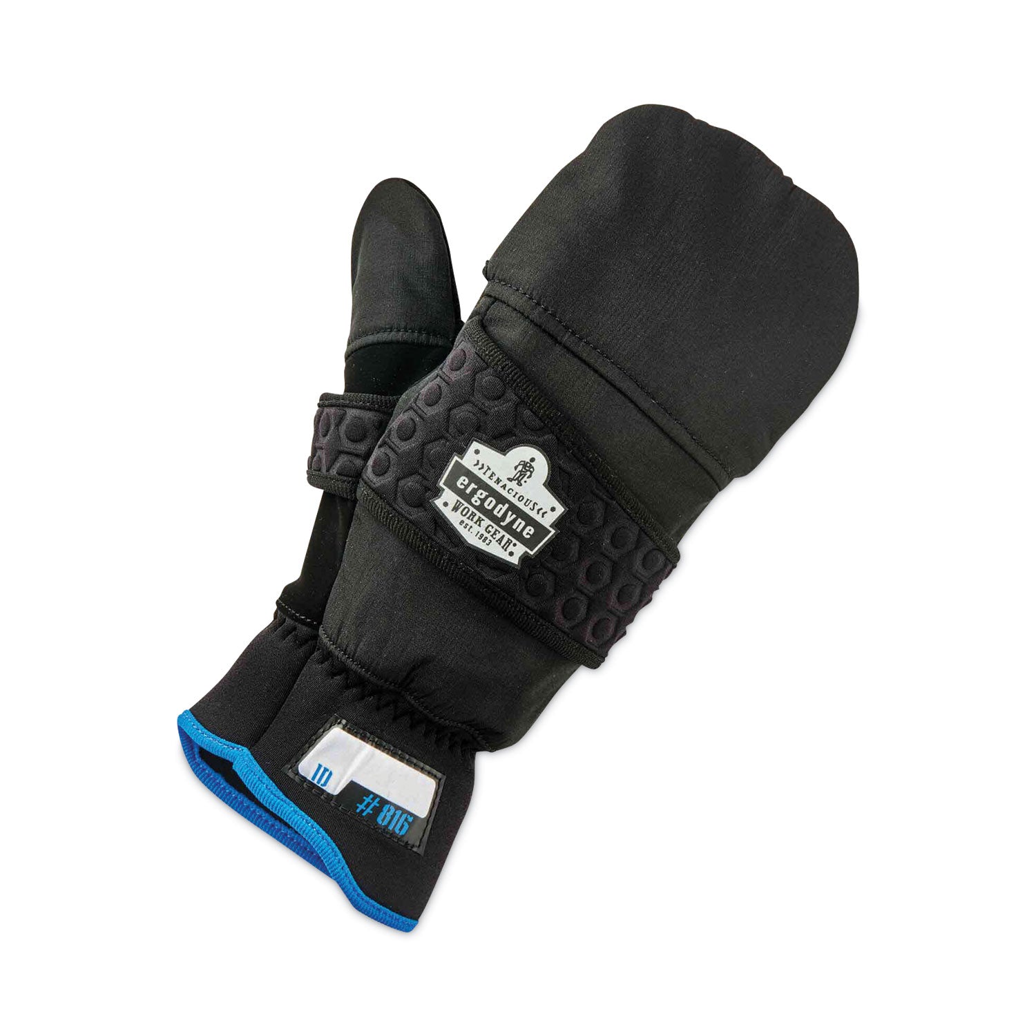 ergodyne ProFlex 816 Thermal Flip-Top Gloves, Black, X-Large, Pair (17345)