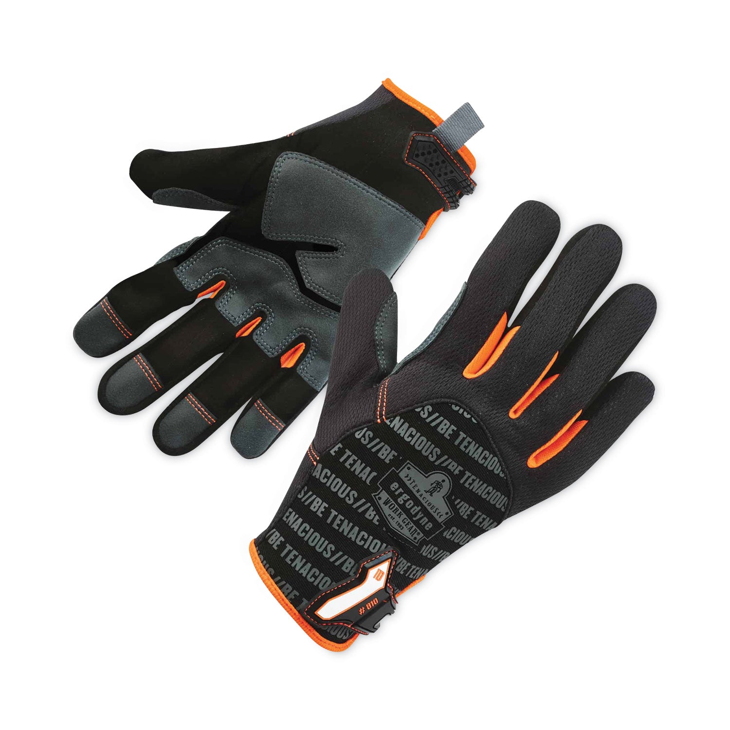 ergodyne ProFlex 810 Reinforced Utility Gloves, Black, Medium, Pair (17223)