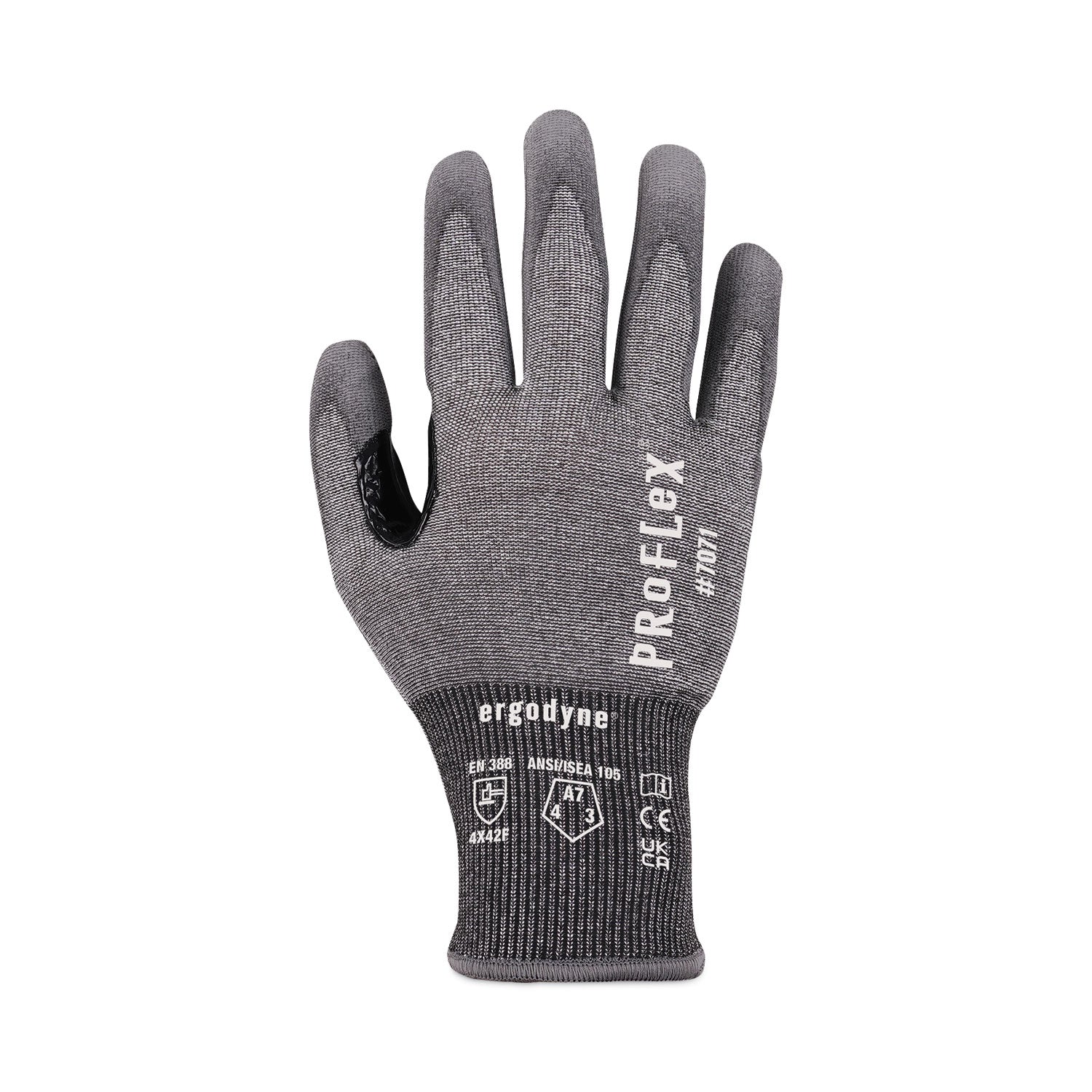 ergodyne ProFlex 7071 ANSI A7 PU Coated CR Gloves, Gray, Medium, 12 Pairs/Pack (18063)