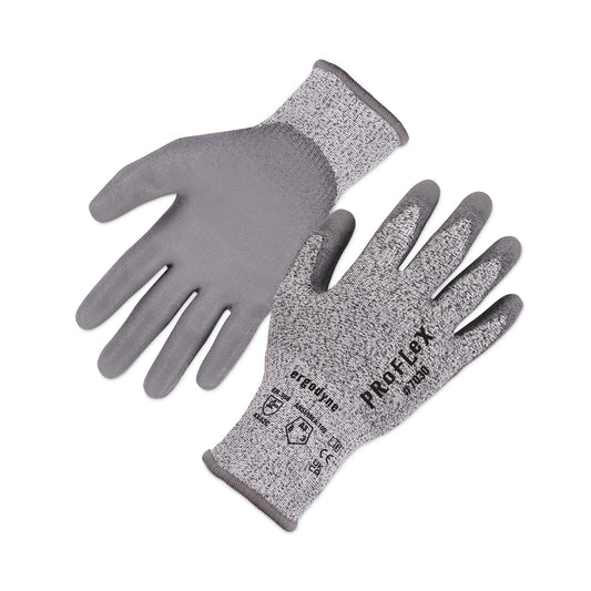 ergodyne ProFlex 7030 ANSI A3 PU Coated CR Gloves, Gray, X-Large, Pair (10465)