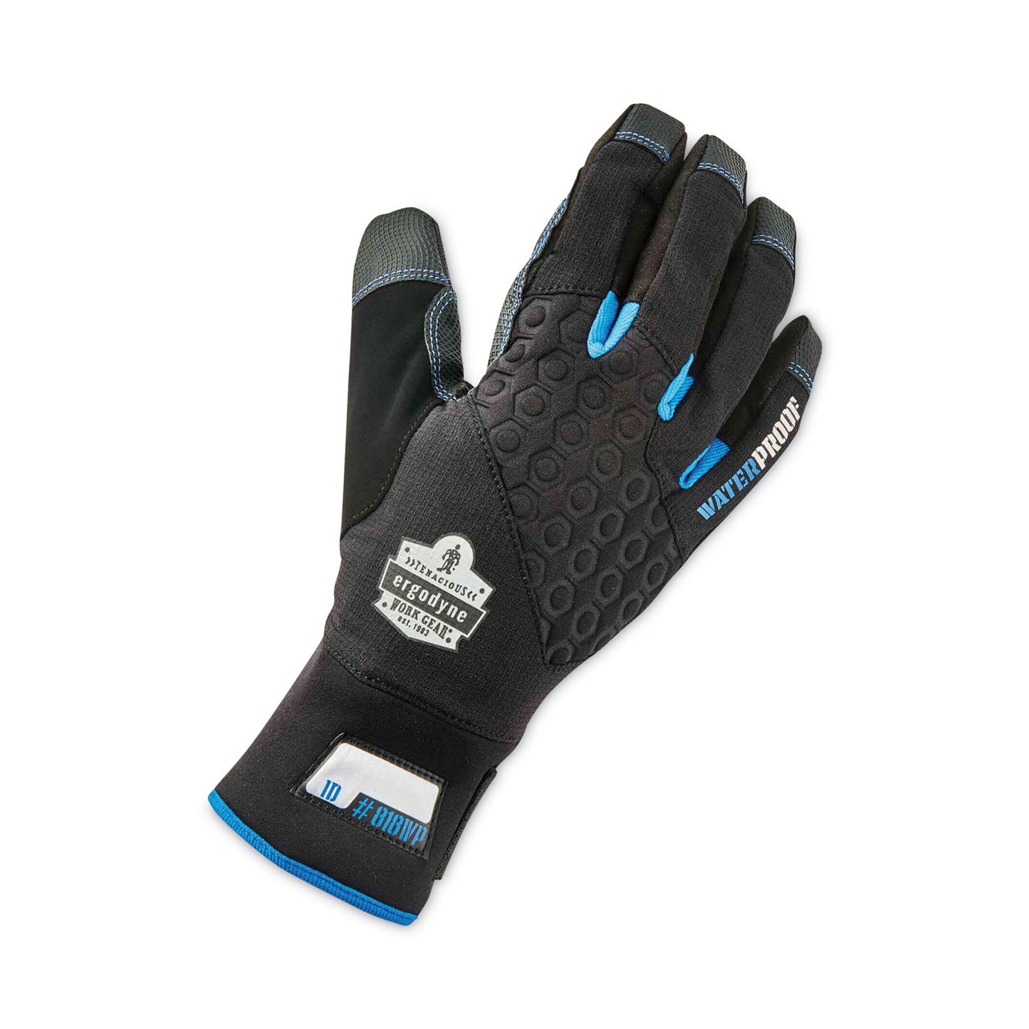 ergodyne ProFlex 818WP Thermal WP Gloves with Tena-Grip, Black Small, Pair (17382)