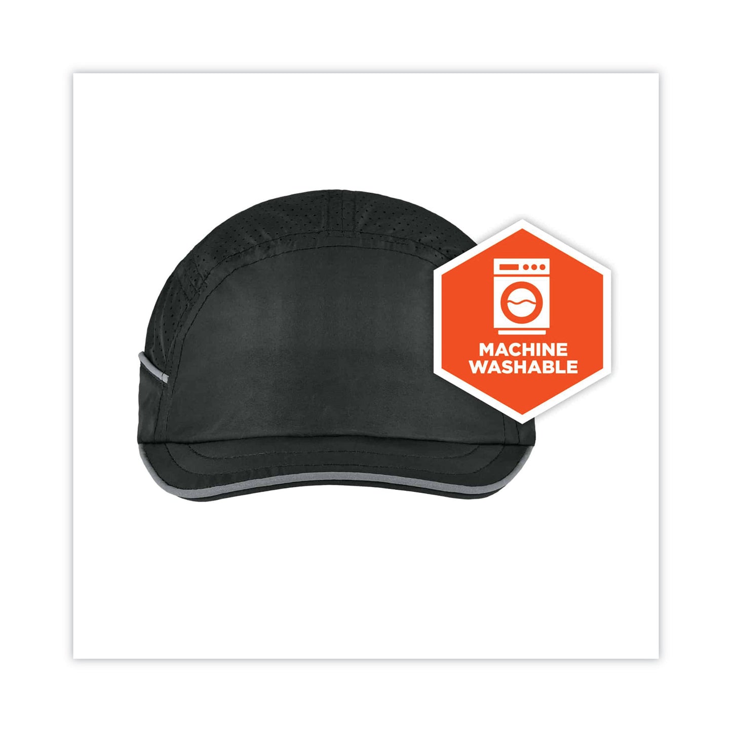 ergodyne Skullerz 8955 Lightweight Bump Cap Hat, Micro Brom, Black (23362)