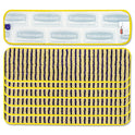 Rubbermaid Commercial Microfiber Scrubber Pad, Vertical Polyprolene Stripes, 18", Yellow, 6/Carton (Q810YEL)