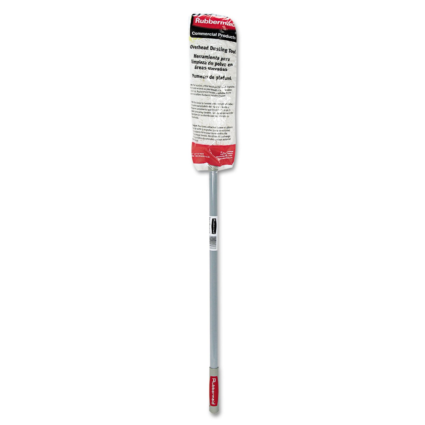 Rubbermaid Commercial HiDuster Overhead Duster with Straight Launderable Head, 51" Extension Handle (T11000GY)