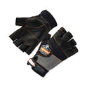 ergodyne ProFlex 901 Half-Finger Leather Impact Gloves, Black, 2X-Large, Pair (17786)