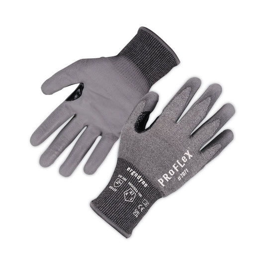 ergodyne ProFlex 7071 ANSI A7 PU Coated CR Gloves, Gray, X-Large, 12 Pairs/Pack (18065)