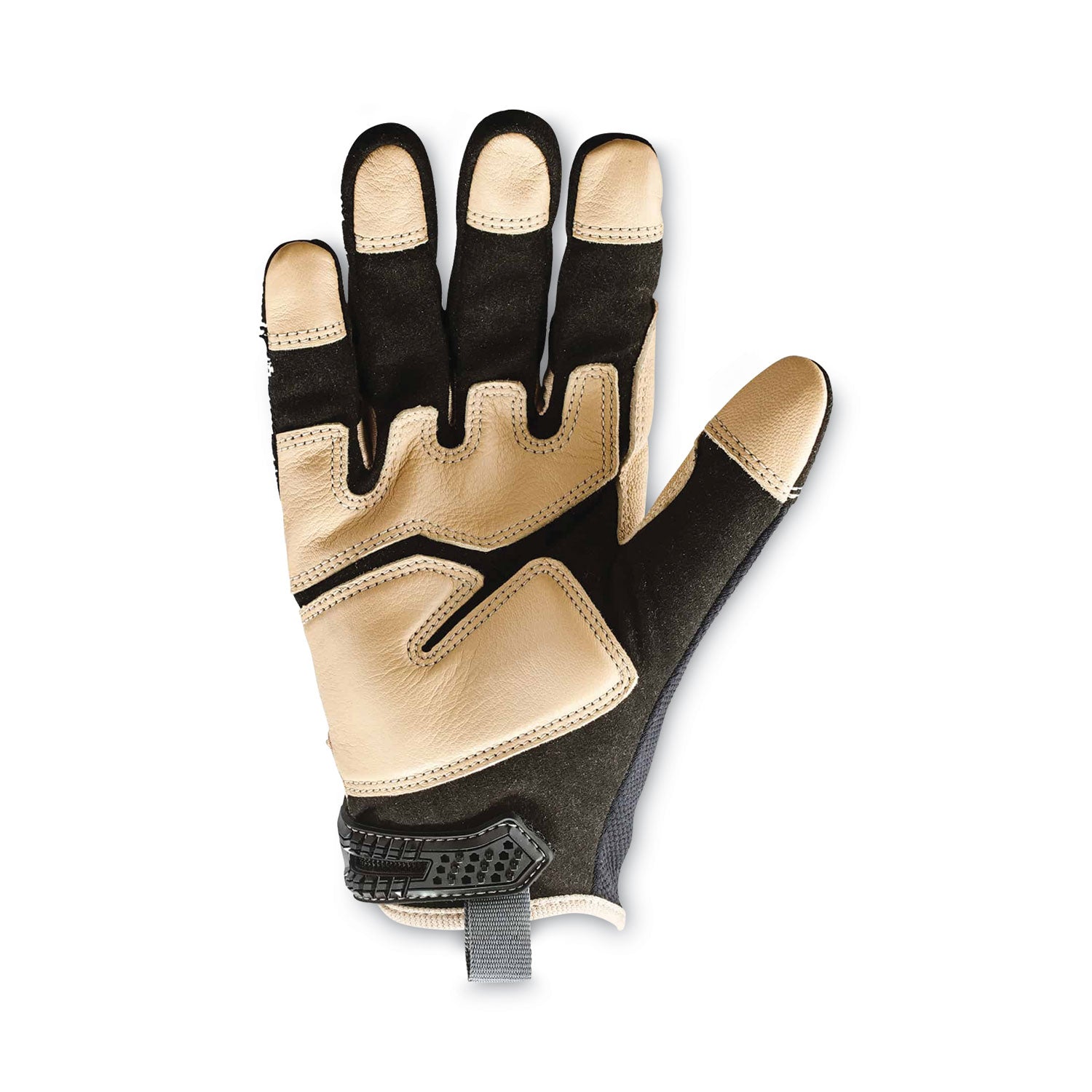 ergodyne ProFlex 710LTR Heavy-Duty Leather-Reinforced Gloves, Black, Small, Pair (17142)