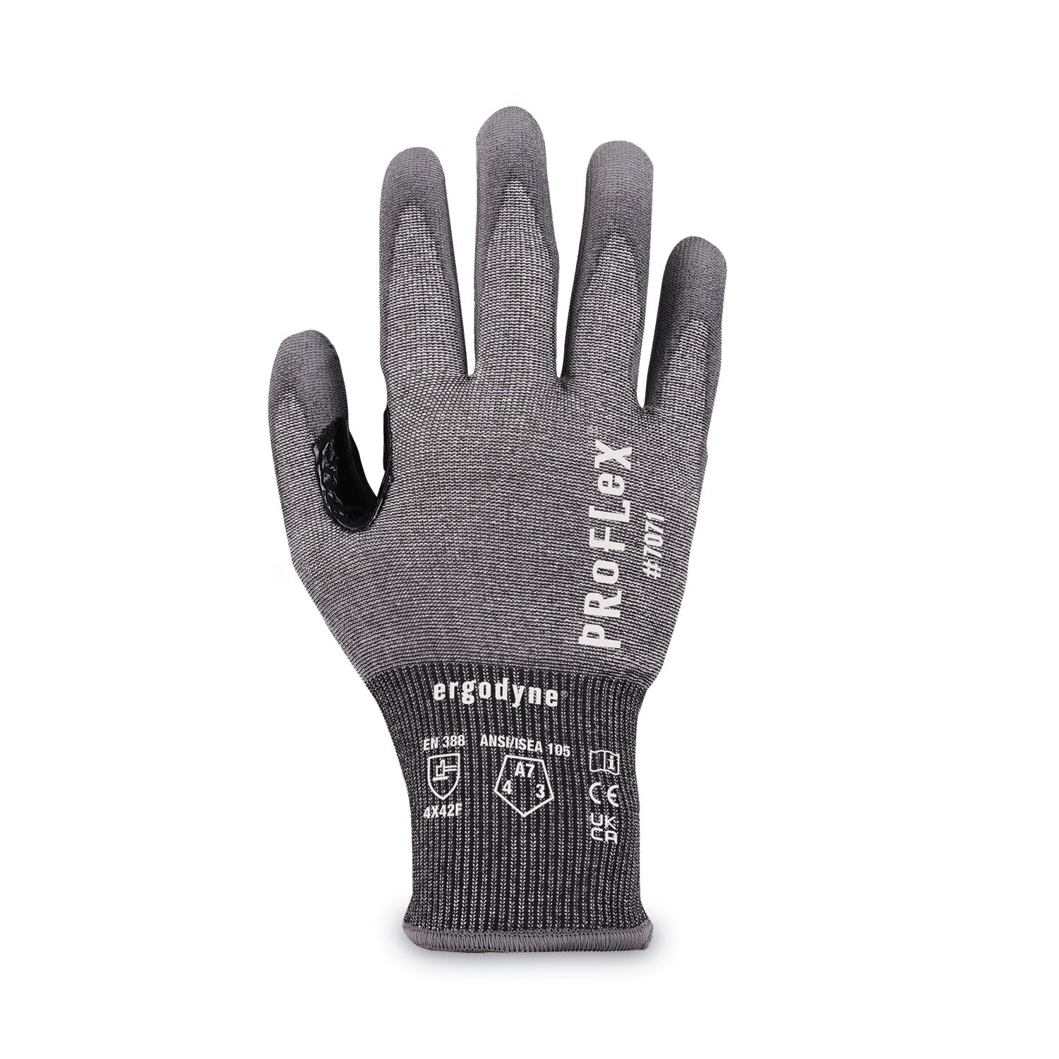 ergodyne ProFlex 7071 ANSI A7 PU Coated CR Gloves, Gray, 2X-Large, Pair (18076)