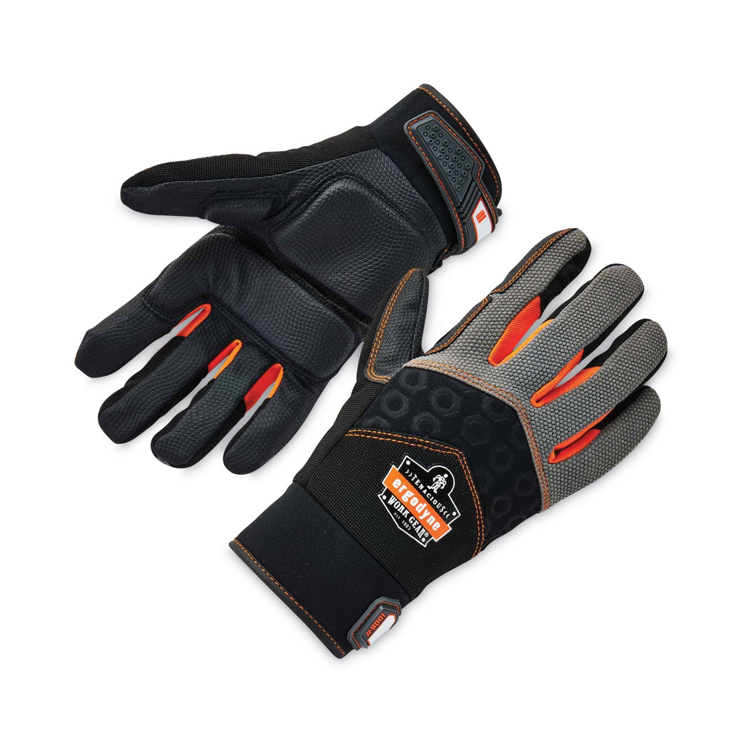 ergodyne ProFlex 9001 Full-Finger Impact Gloves, Black, X-Large, Pair (17775)