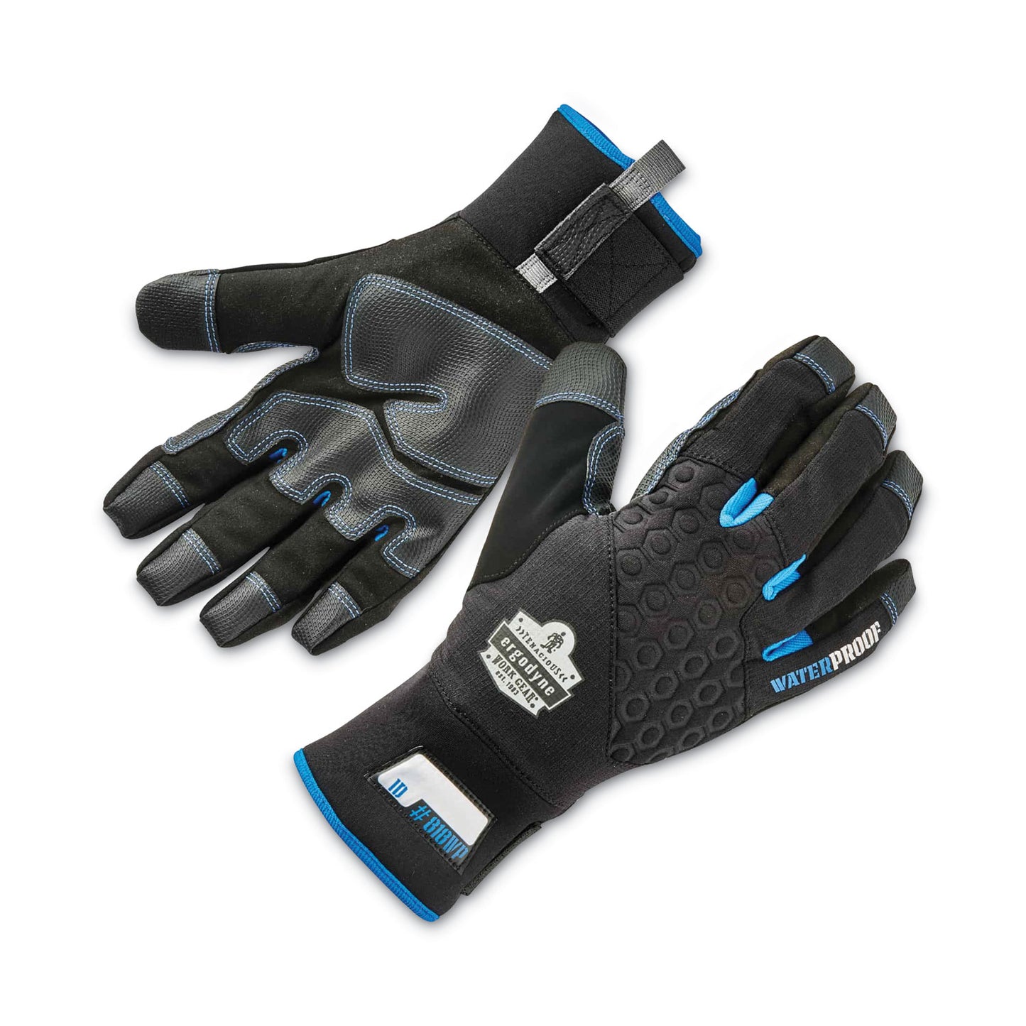 ergodyne ProFlex 818WP Thermal WP Gloves with Tena-Grip, Black, Medium, Pair (17383)