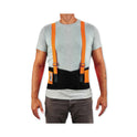 ergodyne ProFlex 100HV Economy Hi-Vis Spandex Back Support Brace, X-Large, 38" to 42" Waist, Black/Orange (11885)