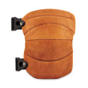 ergodyne ProFlex 230LTR Leather Knee Pads, Wide Soft Cap, Buckle Closure, One Size Fits Most, Brown, Pair (18232)