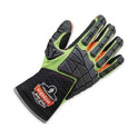 ergodyne ProFlex 925F(x) Standard Dorsal Impact-Reducing Gloves, Black/Lime, Large, Pair (17904)