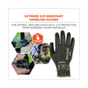 ergodyne ProFlex 7070 ANSI A7 Nitrile Coated CR Gloves, Green, Large, Pair (18044)