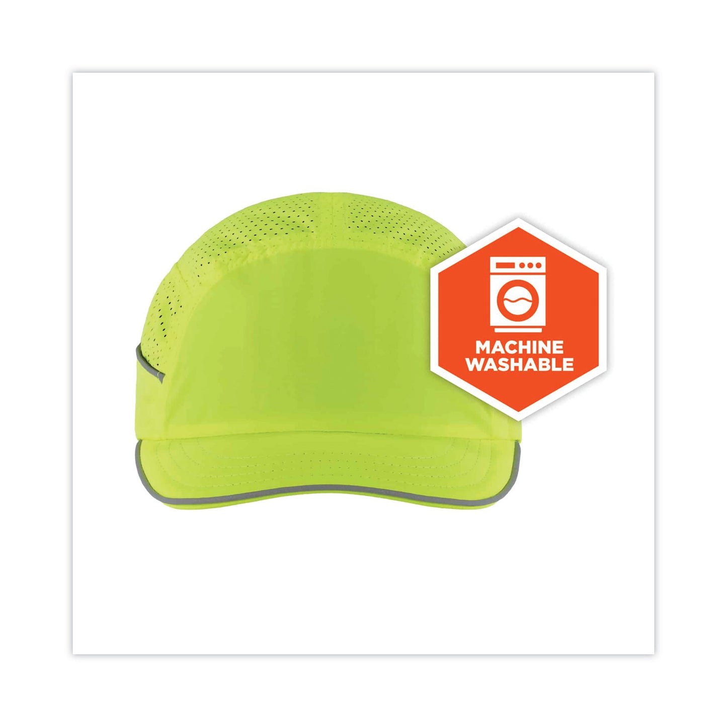 ergodyne Skullerz 8955 Lightweight Bump Cap Hat, Short Brim Lime (23351)