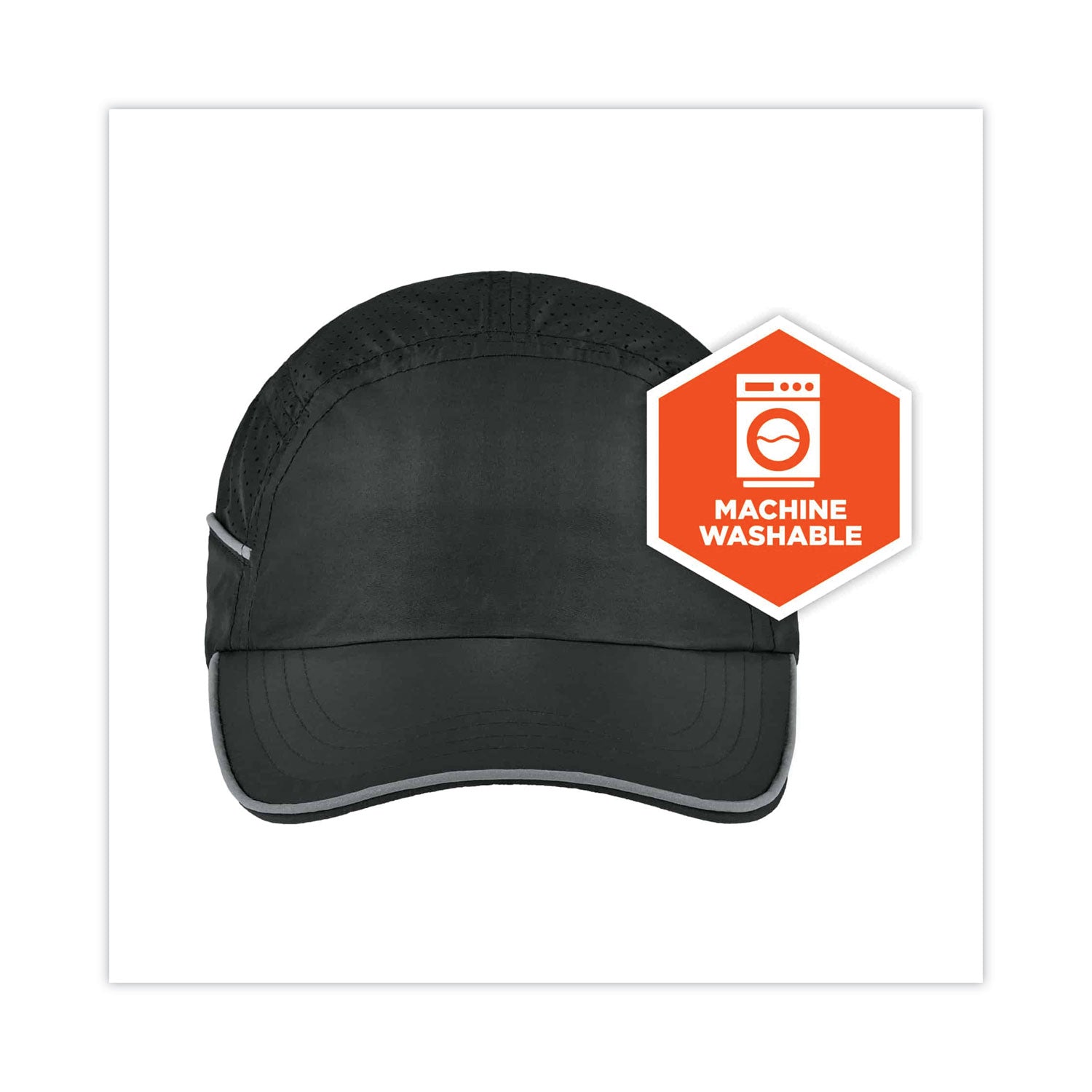 ergodyne Skullerz 8955 Lightweight Bump Cap Hat, Long Brim, Black (23367)