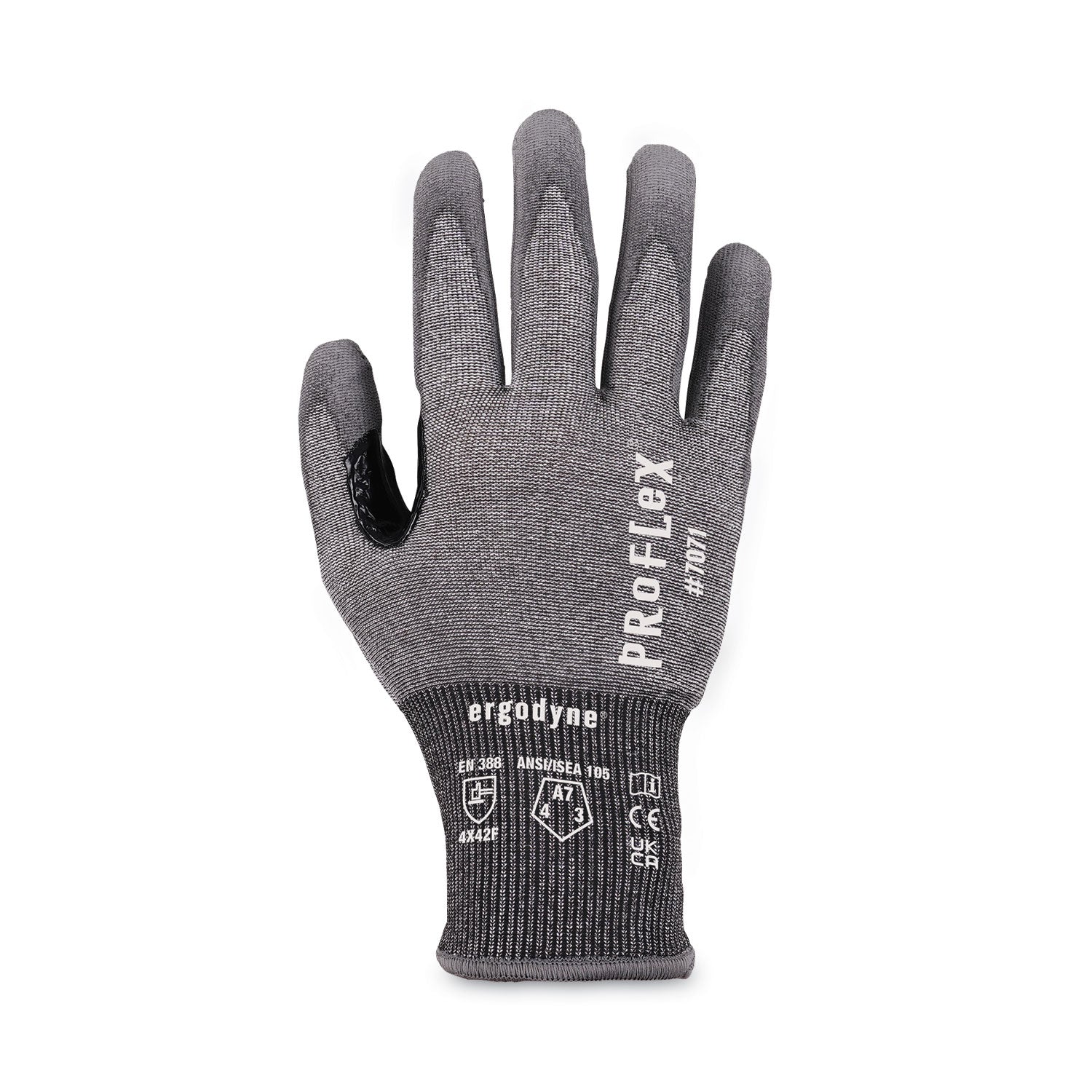 ergodyne ProFlex 7071 ANSI A7 PU Coated CR Gloves, Gray, Medium, Pair (18073)