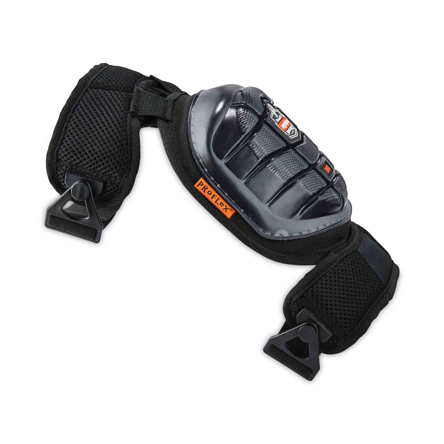 ergodyne ProFlex 344 Injected Gel Knee Pads With Comfort Straps, Short Cap, Buckle Closure, Black, Pair (18444)