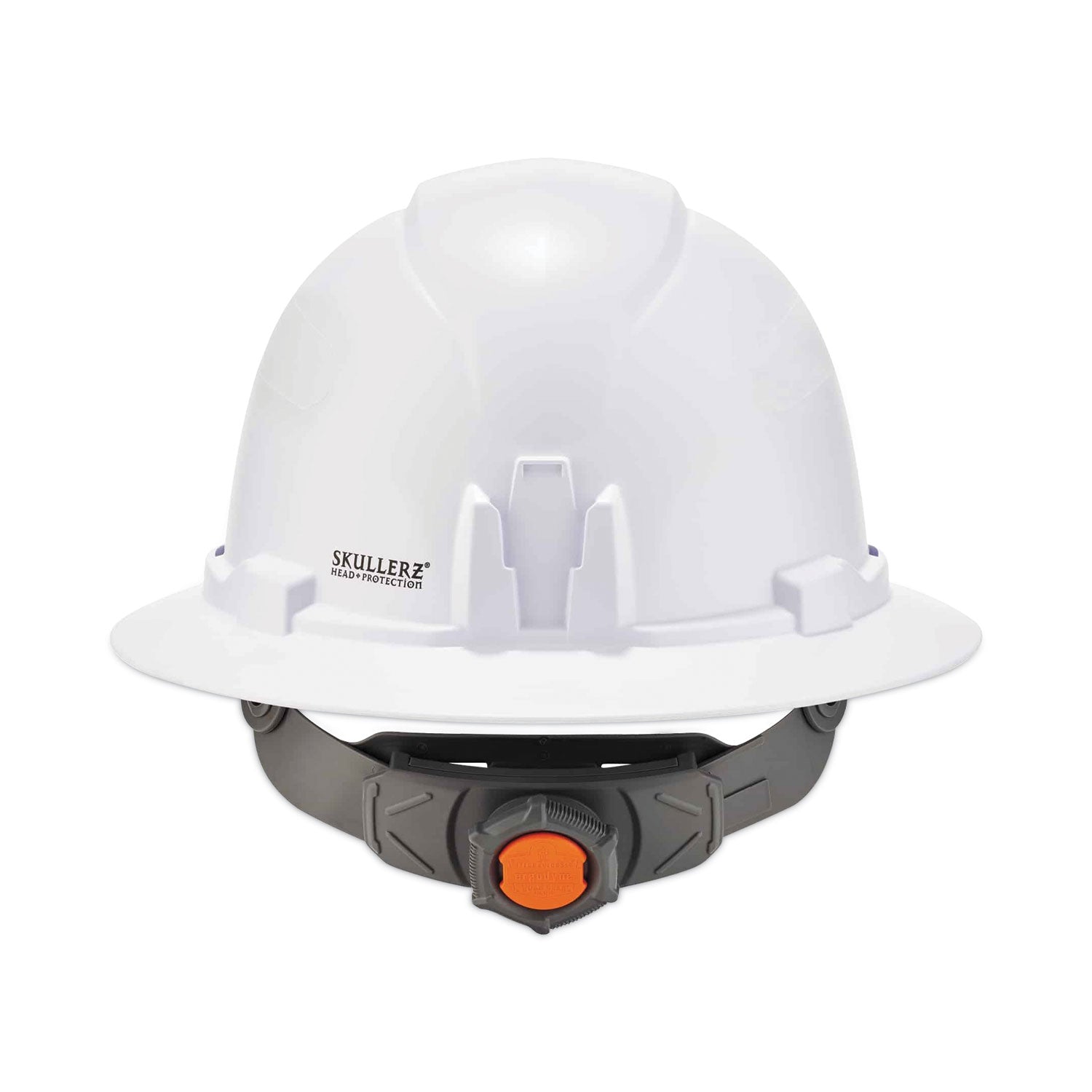 ergodyne Skullerz 8971LED Class E Hard Hat Full Brim with LED Light, White (60152)