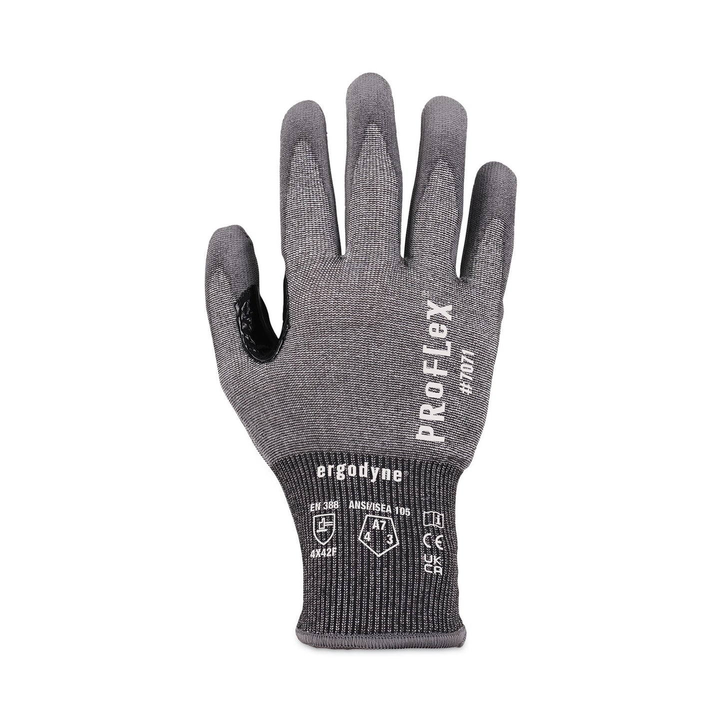 ergodyne ProFlex 7071 ANSI A7 PU Coated CR Gloves, Gray, X-Large, 12 Pairs/Pack (18065)