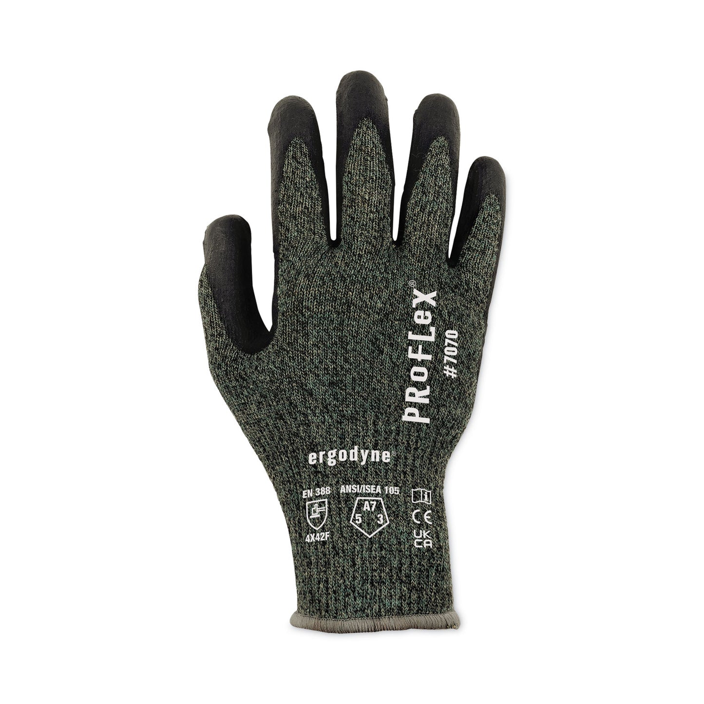 ergodyne ProFlex 7070 ANSI A7 Nitrile Coated CR Gloves, Green, Medium, 12 Pairs/Pack (18033)