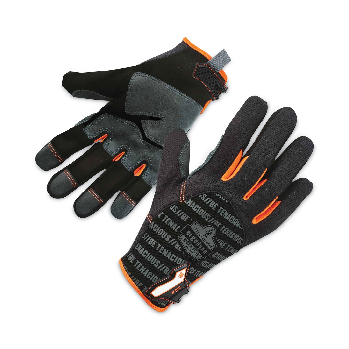 ergodyne ProFlex 810 Reinforced Utility Gloves, Black, Large Pair (17224)