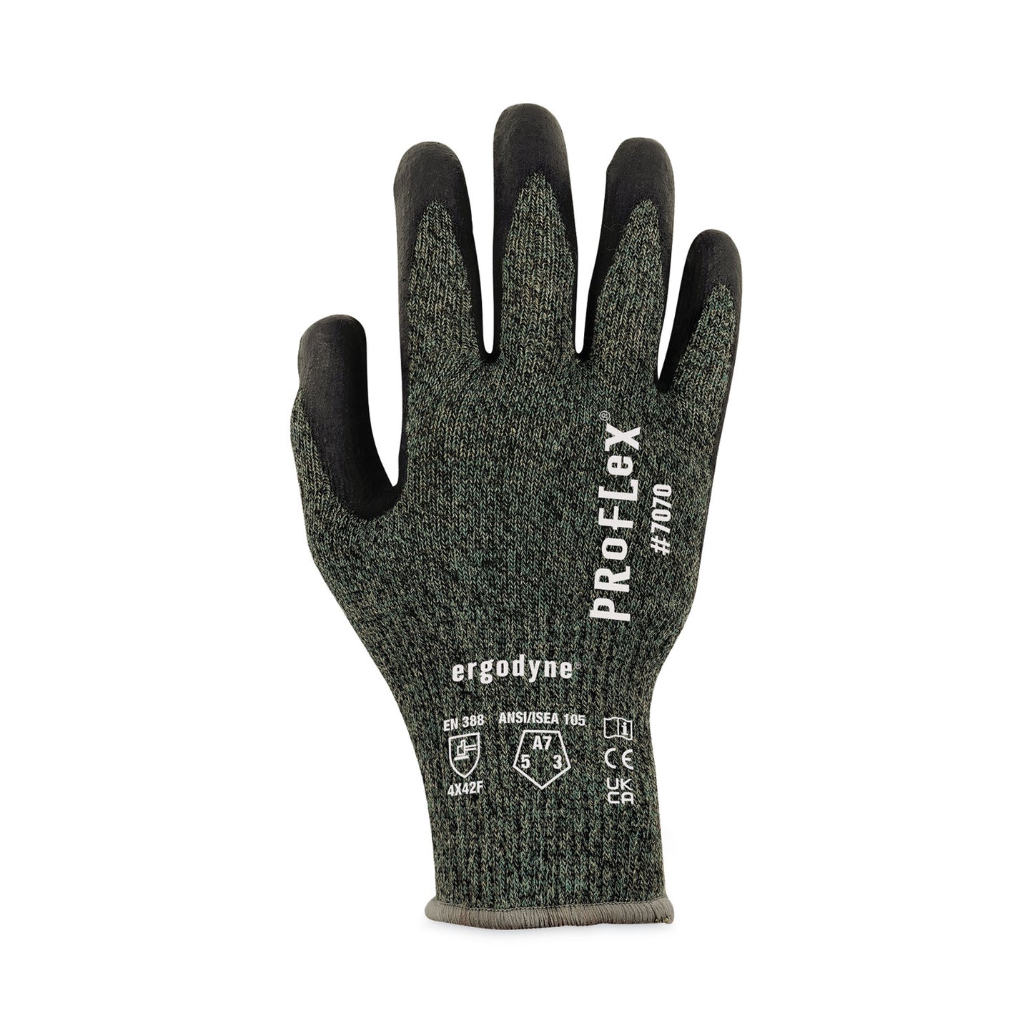 ergodyne ProFlex 7070 ANSI A7 Nitrile Coated CR Gloves, Green, X-Large, 12 Pairs/Pack (18035)