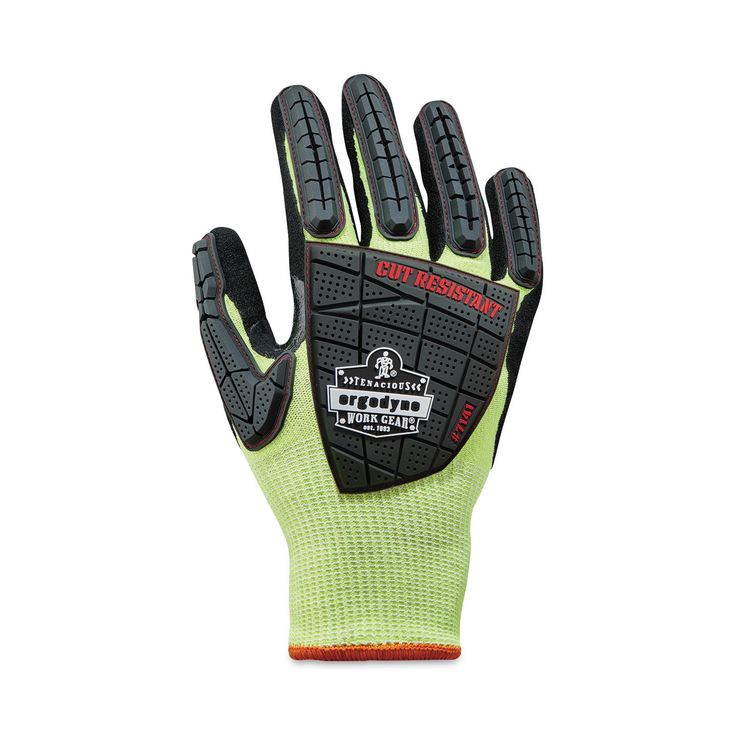 ergodyne ProFlex 7141 ANSI A4 DIR Nitrile-Coated CR Gloves, Lime, Small, Pair (17912)