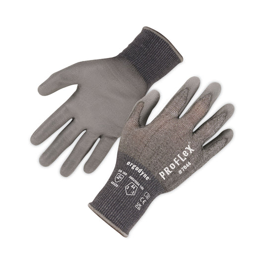 ergodyne ProFlex 7044 ANSI A4 PU Coated CR Gloves, Gray, X-Large, Pair (10495)