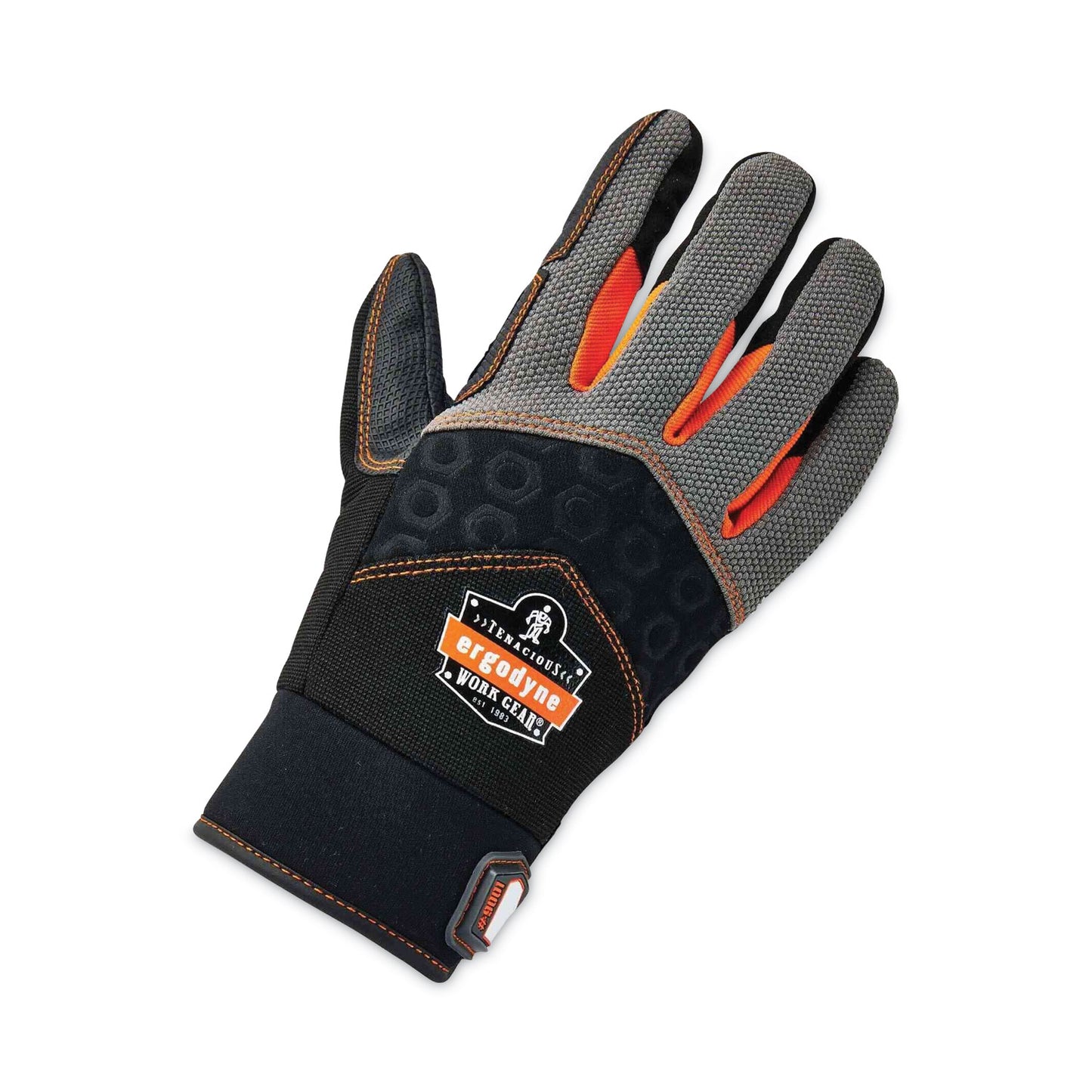 ergodyne ProFlex 9001 Full-Finger Impact Gloves, Black, X-Large, Pair (17775)