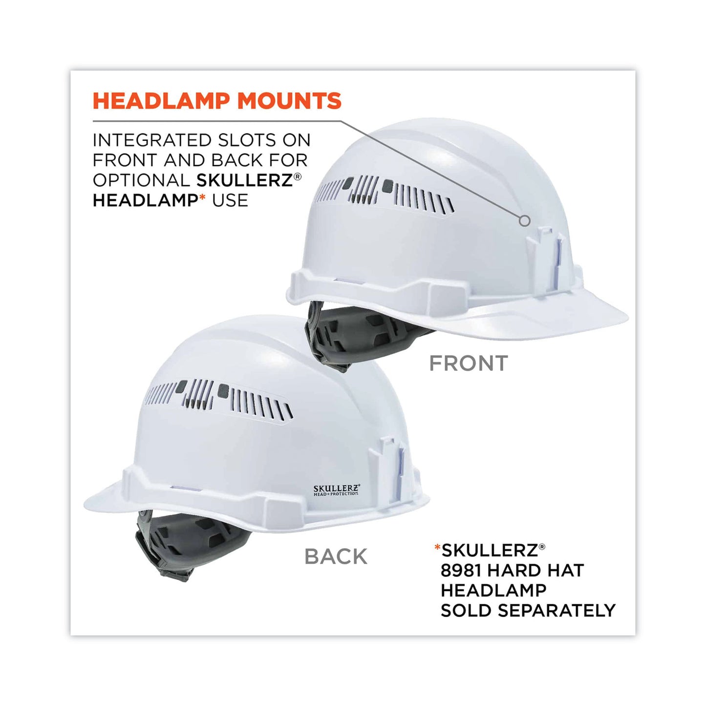 ergodyne Skullerz 8972 Class C Hard Hat Cap Style, White (60144)