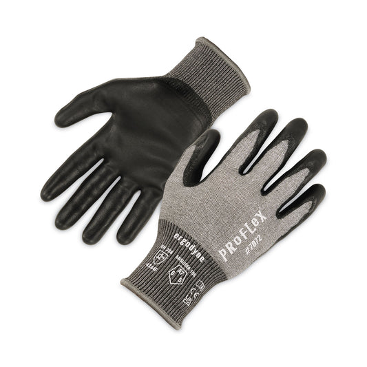 ergodyne ProFlex 7072 ANSI A7 Nitrile-Coated CR Gloves, Gray, Small, Pair (10312)