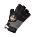 ergodyne ProFlex 901 Half-Finger Leather Impact Gloves, Black, X-Large, Pair (17785)